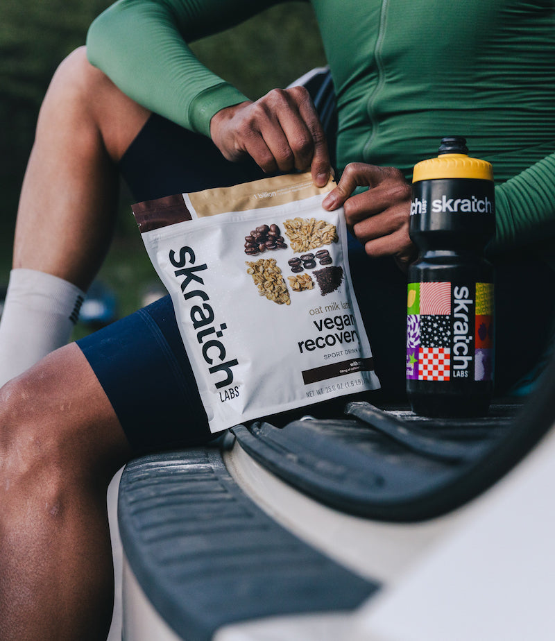 bag of vegan recovery with bottle