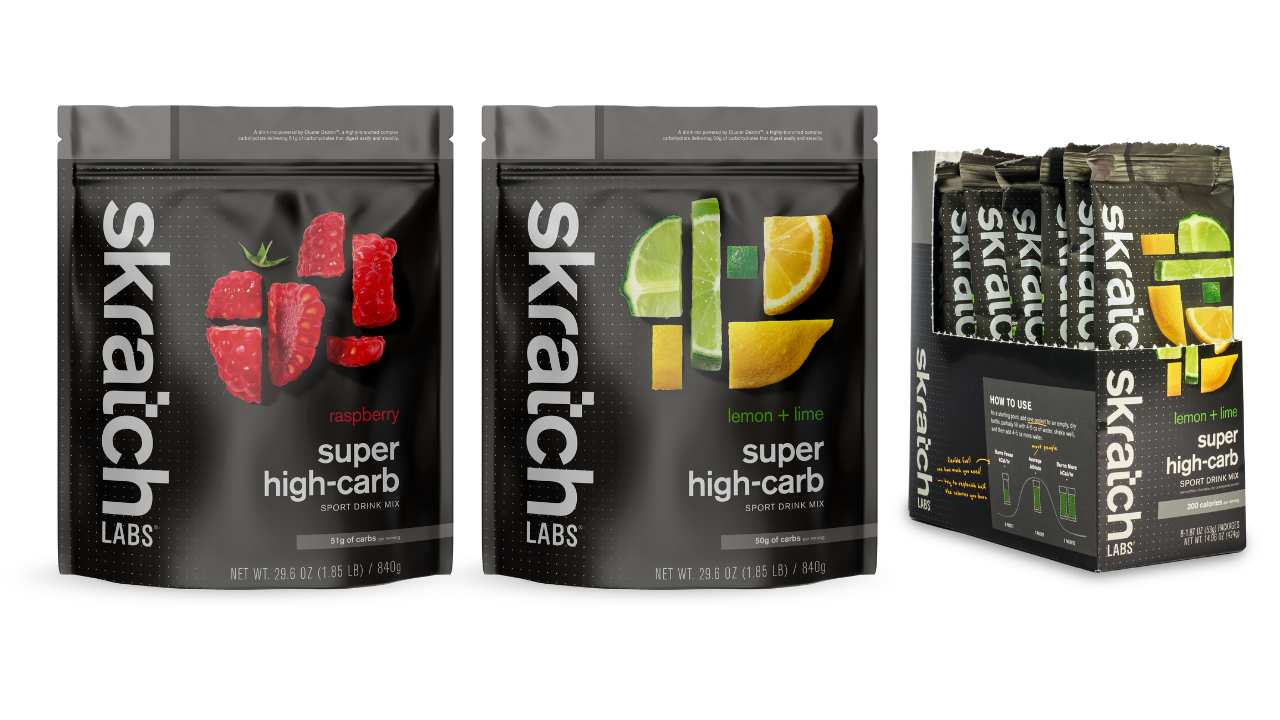 super high carb drink mix bags and packets