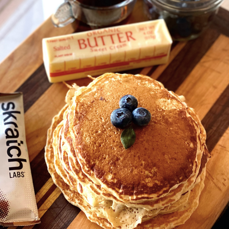 pancakes with butter stick