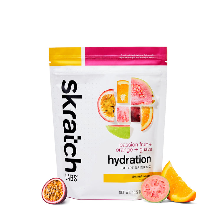 Hydration Sport Drink Mix -  Resealable Bag - 20 serving, Passion Fruit + Orange + Guava