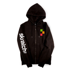 Skratch Zip Up Hoodie - sku:FZH-FLE-BLK-SM-M