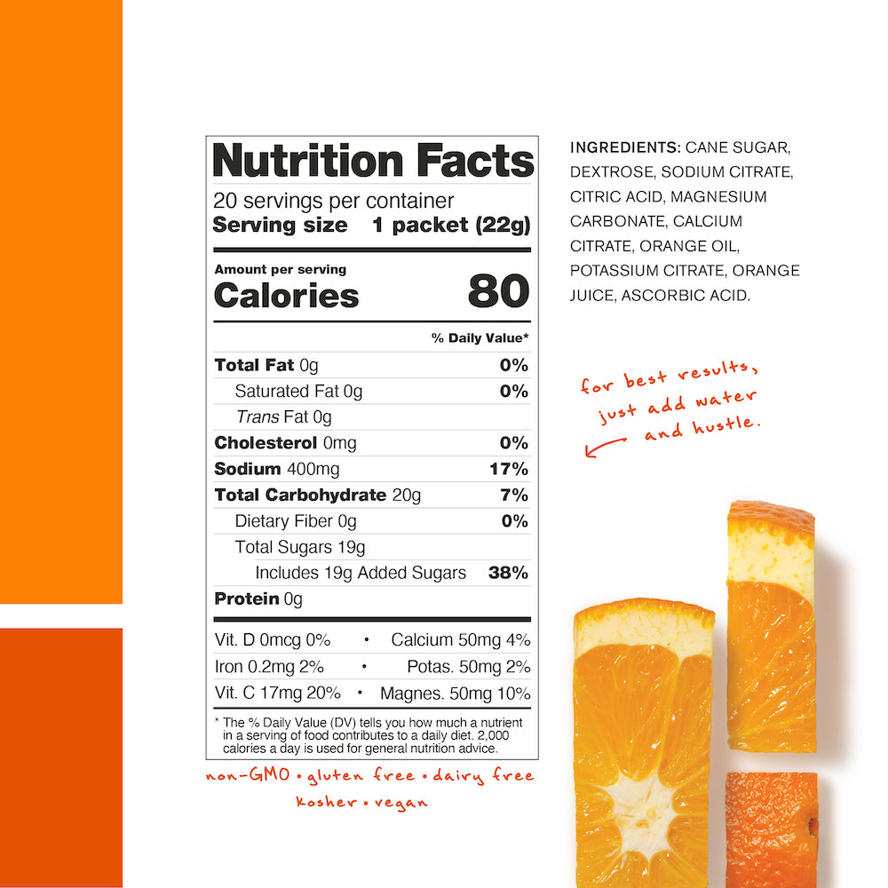 Skratch Labs Hydration Sport Drink Mix Oranges Nutrition Facts