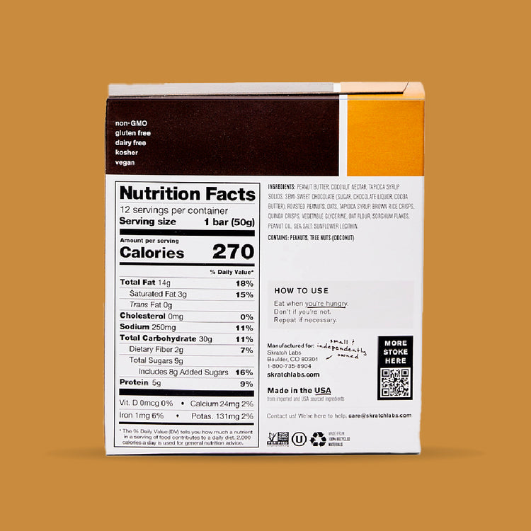 Energy Bar Sport Fuel - 12 Pack, Peanut Butter + Chocolate