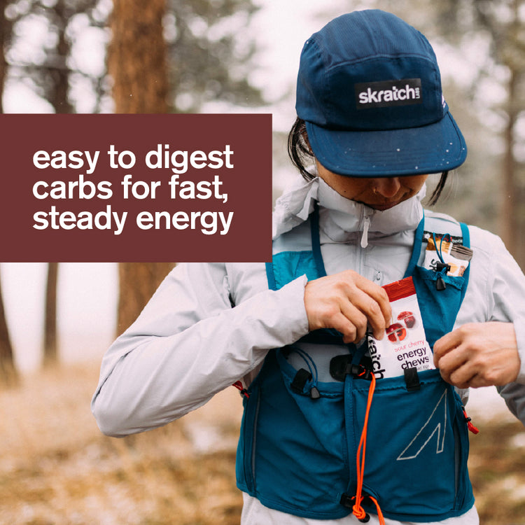 Energy Chews Sport Fuel - Single Pouch 10 Pack, Sour Cherry (50mg Caffeine)