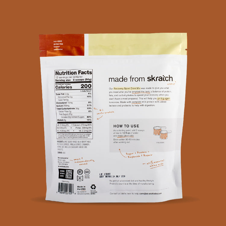 Recovery Sport Drink Mix - Resealable Bag - 12 Serving, Horchata