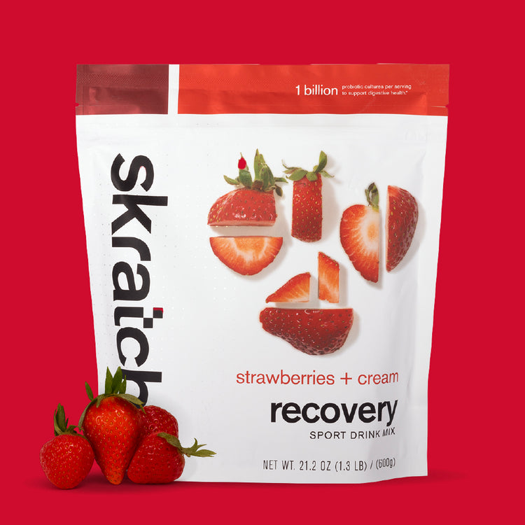 Recovery Sport Drink Mix - Resealable Bag - 12 Serving, Strawberries + Cream