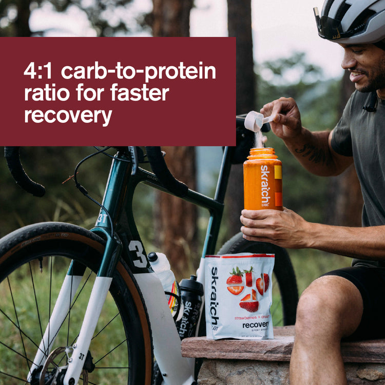 Recovery Sport Drink Mix - Resealable Bag - 12 Serving, Strawberries + Cream