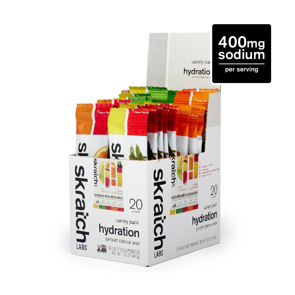 Hydration Sport Drink Mix, Single Serving 20 Pack, Variety