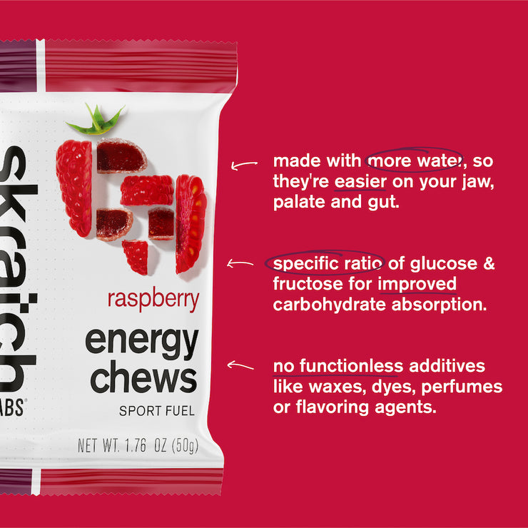 skratch labs energy chews sport fuel raspberry