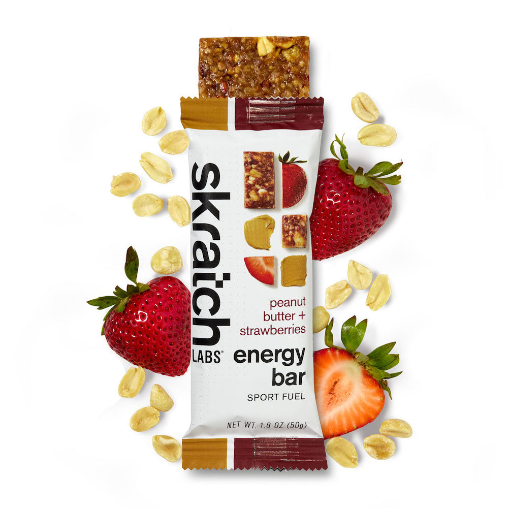 skratch labs energy bar sport fuel peanut butter + strawberry single
