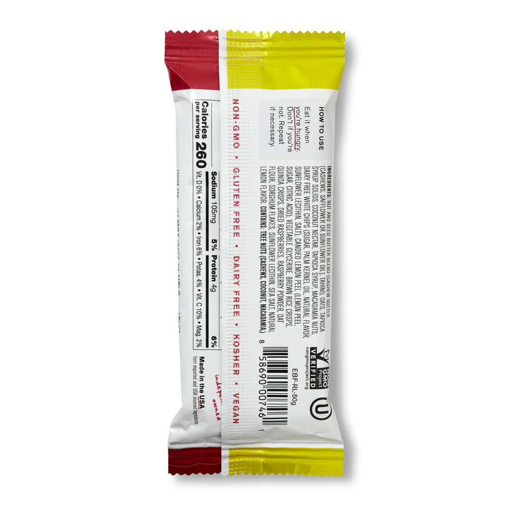 skratch labs energy bar sport fuel raspberry + lemon single back