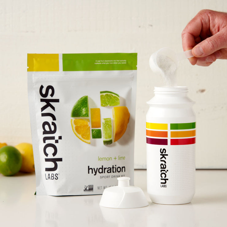Skratch Labs Hydration Sport Drink Mix Lemon & Lime Bag Lifestyle