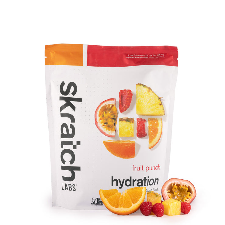 Skratch Labs Hydration Sport Drink Mix Fruit Punch 60-serving Front of Bag