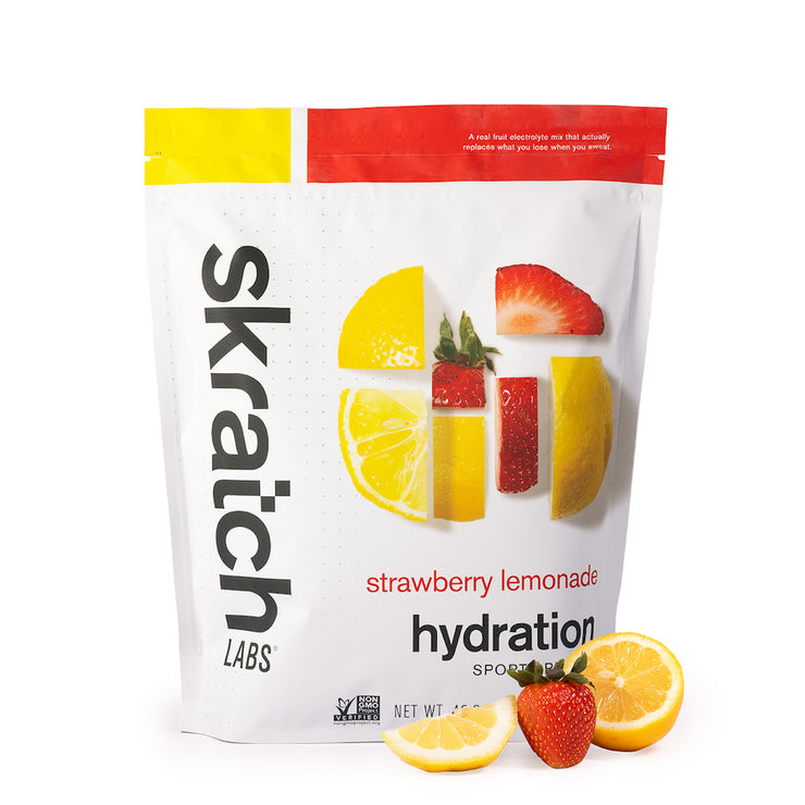 Skratch Labs Hydration Sport Drink Mix Strawberry Lemonade 60 Serving Bag