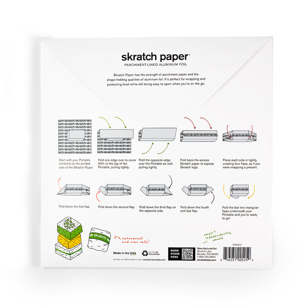 Skratch Paper - parchment-lined aluminum foil instructions