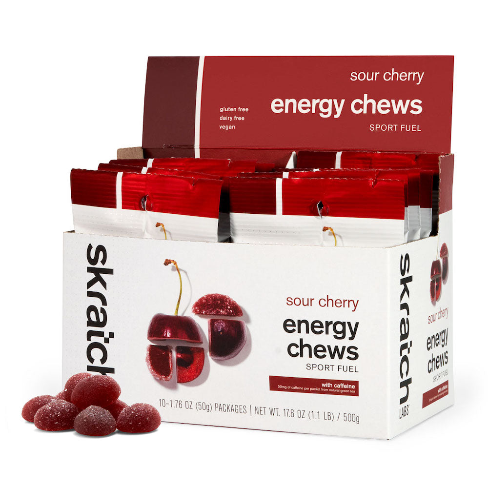 Skratch Labs Sour Cherry Energy Chew Sport Fuel Multipack